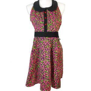 Sourpuss pink leopard apron